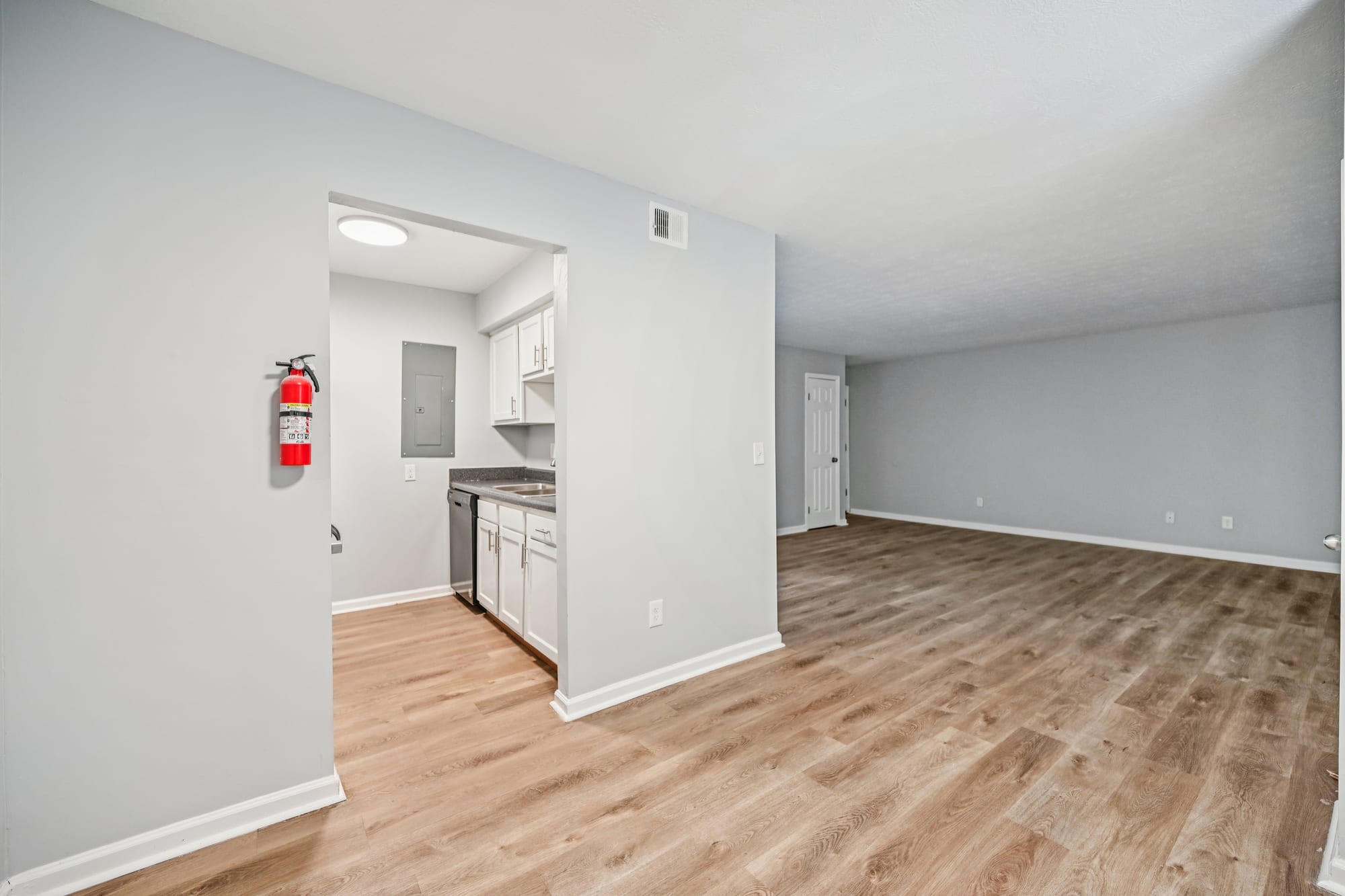 Living Room — 2 bed / 1 bath apartment at Cleve Royale (photo 5)